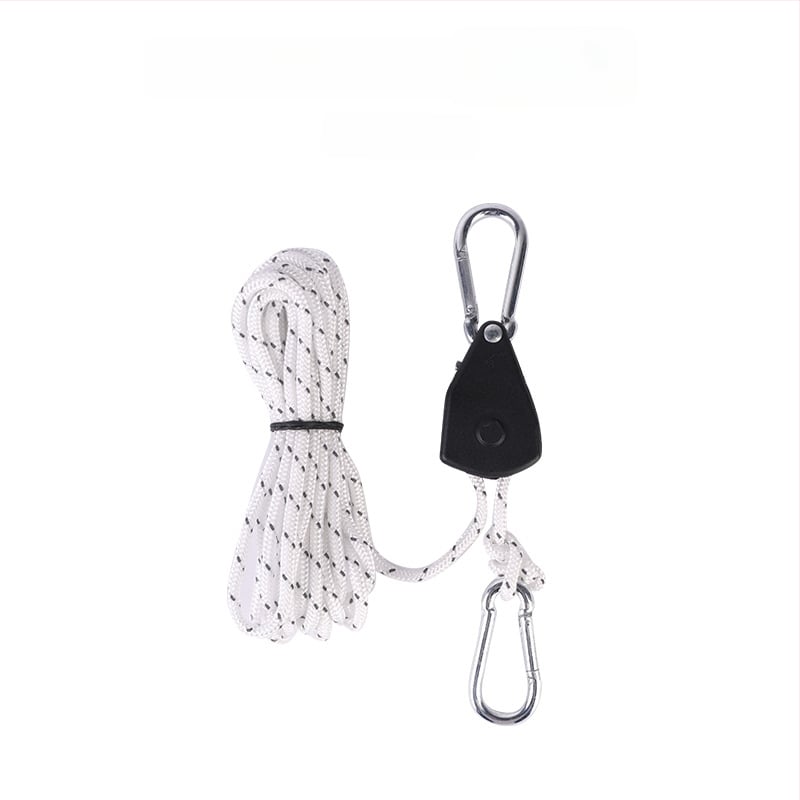 Buye Кампинг Метален Роликов Лост за Регулируемо Въжe за Навес и Палатка – Еластично Въжe с Кука и Катарама