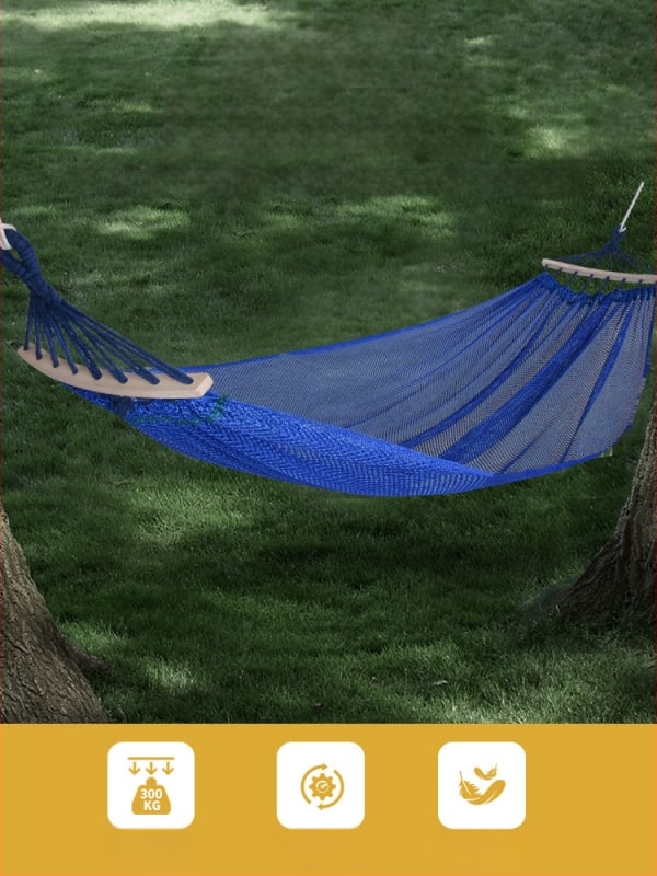 Хамак-люлеещо кресло за открито, дишащ полиестер, без скоби, носимост 150 кг, тегло 921 г