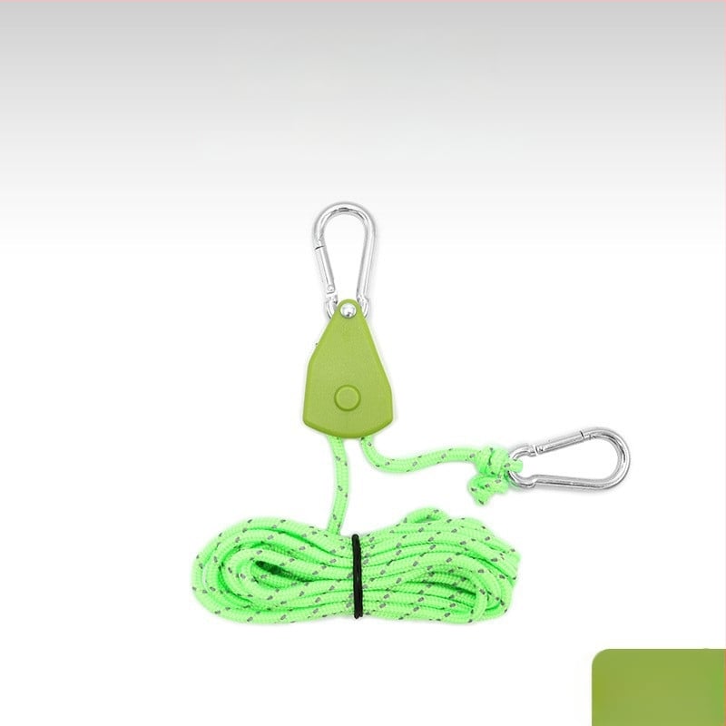 Въже за палатка с метална ролка за къмпинг на открито, регулируемо навесно въже, кукичка с катарама и еластичност