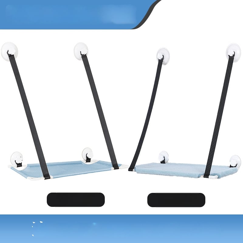 Хамак за котки с вендузи за прозореца, двойнослойно стенно закрепване за катерене и котешко гнездо