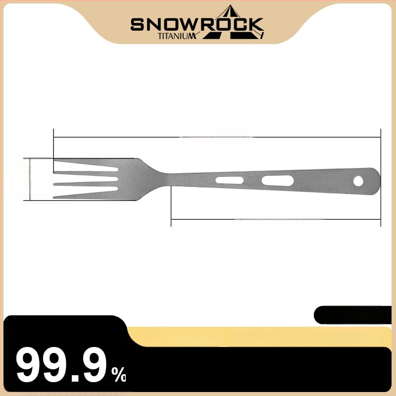 Титаниева двойно използваема лъжица и вилка, интегрирани преносими къмпинг прибори, тежи около 23 g, устойчиви на високи температури и падания, персонализируемо лого