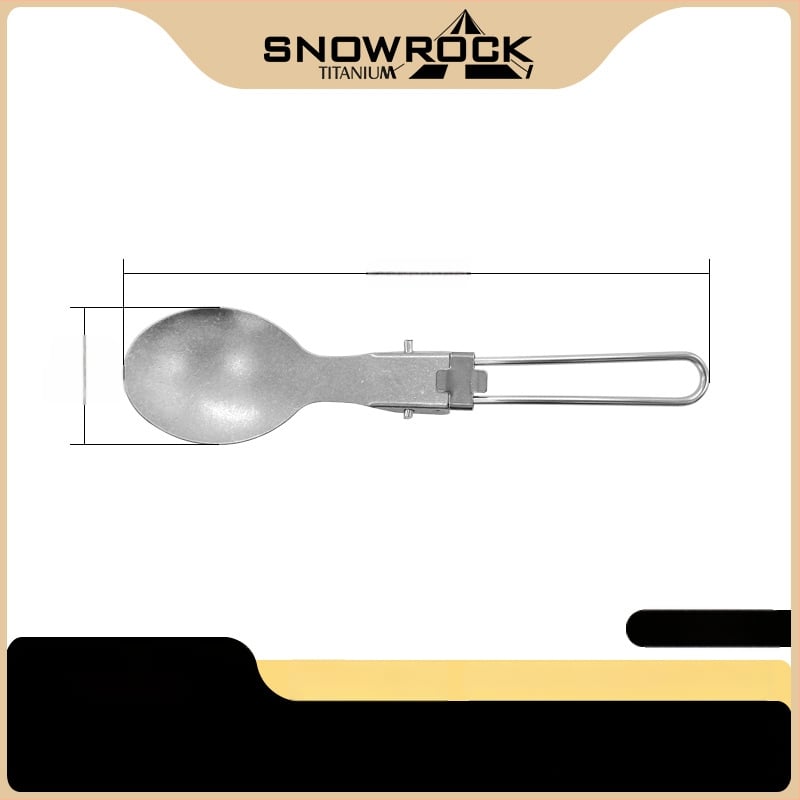 Титаниева двойно използваема лъжица и вилка, интегрирани преносими къмпинг прибори, тежи около 23 g, устойчиви на високи температури и падания, персонализируемо лого