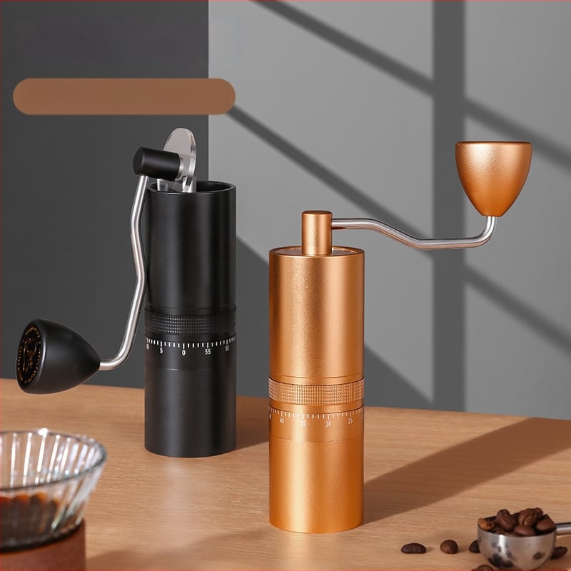 Nine Forging Χειροκίνητος Μύλος Καφέ – CNC εξωτερικά ρυθμιζόμενος με ρυθμίσεις επτά αστέρων, χειροκίνητος, ρετρό στυλ πολυτελείας, δυνατότητα προσαρμογής