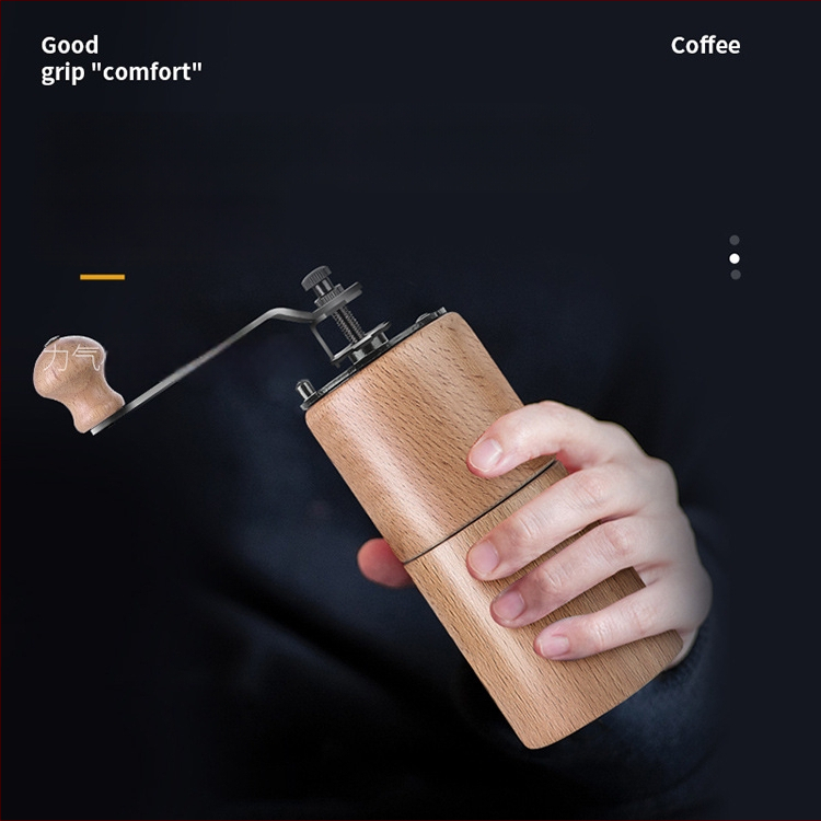 Lbeans Χειροκίνητος ξύλινος μύλος καφέ – ρετρό στιλ, μασίβ ξύλο