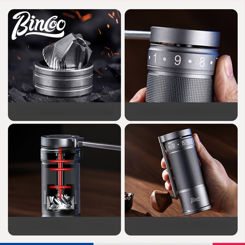 Bincoo Χειροκίνητος Αλεστήρας Καφέ από Ανοξείδωτο Ατσάλι με Εξωτερική Ρύθμιση – 500 g