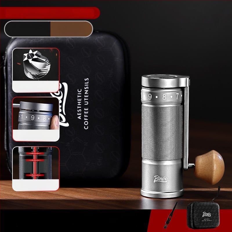 Bincoo Χειροκίνητος Αλεστήρας Καφέ από Ανοξείδωτο Ατσάλι με Εξωτερική Ρύθμιση – 500 g