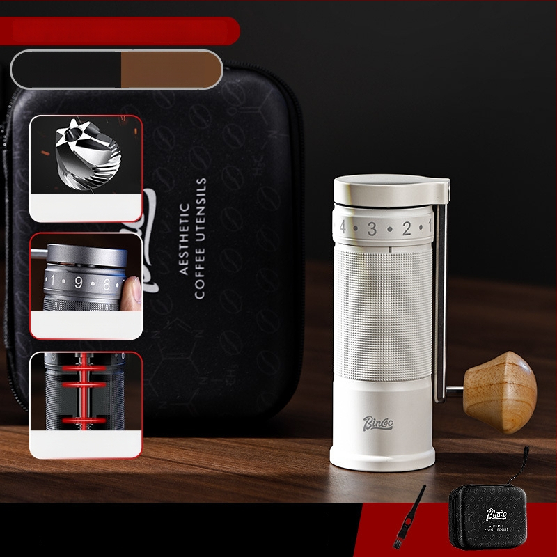 Bincoo Χειροκίνητος Αλεστήρας Καφέ από Ανοξείδωτο Ατσάλι με Εξωτερική Ρύθμιση – 500 g