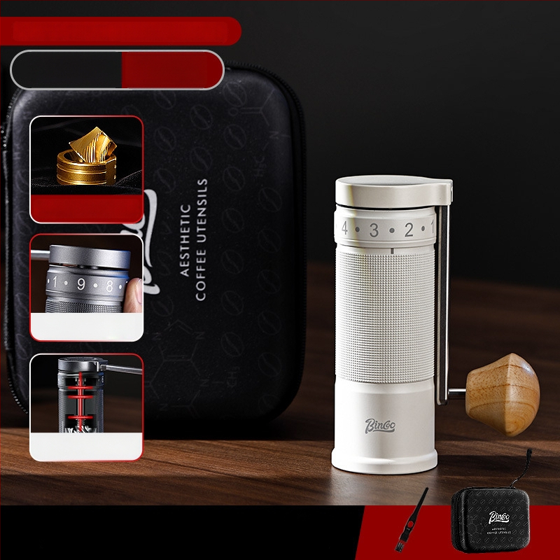 Bincoo Χειροκίνητος Αλεστήρας Καφέ από Ανοξείδωτο Ατσάλι με Εξωτερική Ρύθμιση – 500 g