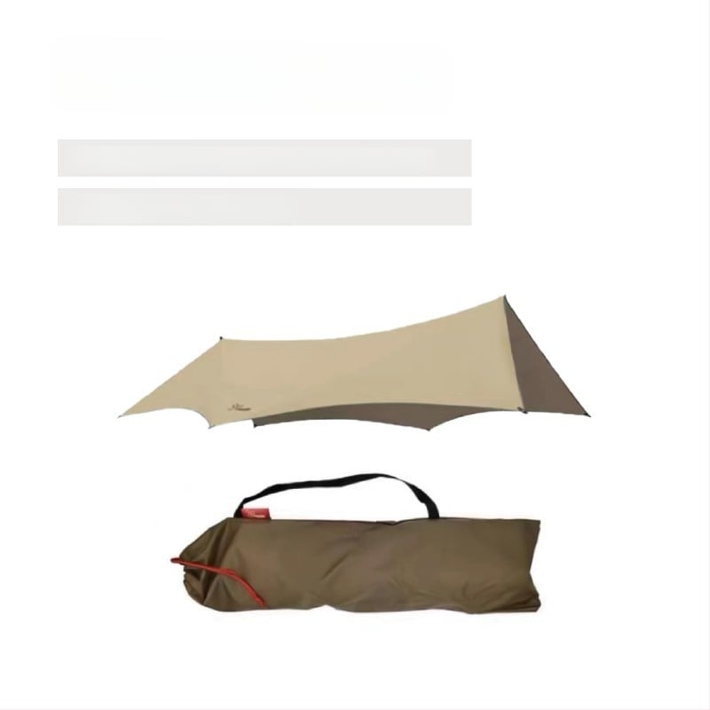 Kültéri kempingre alkalmas árnyékoló sátor pillangó alakú, Oxford szövet, 3000 mm vízállóság, kézi összeszerelés, vas váz