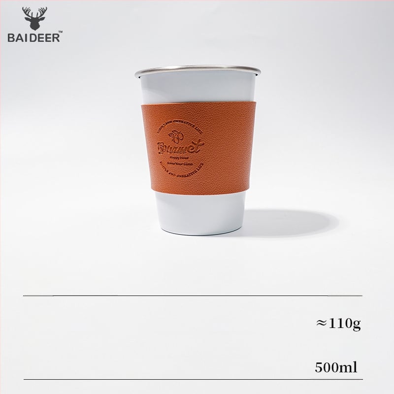 Кемпинг комплект чаши за кафе от неръждаема стомана 304, портативен и ултралек, тегло 110 г, за 3–5 души, модел BL0070-B