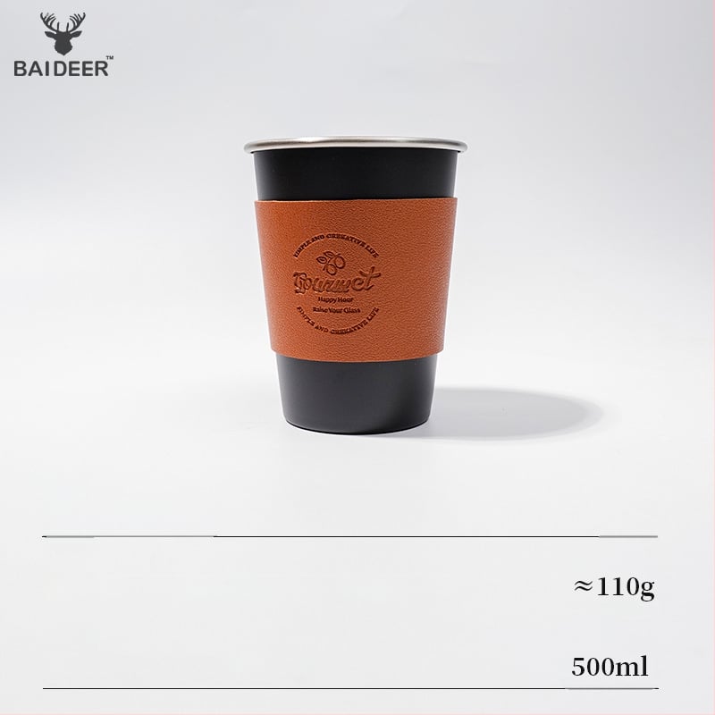 Кемпинг комплект чаши за кафе от неръждаема стомана 304, портативен и ултралек, тегло 110 г, за 3–5 души, модел BL0070-B