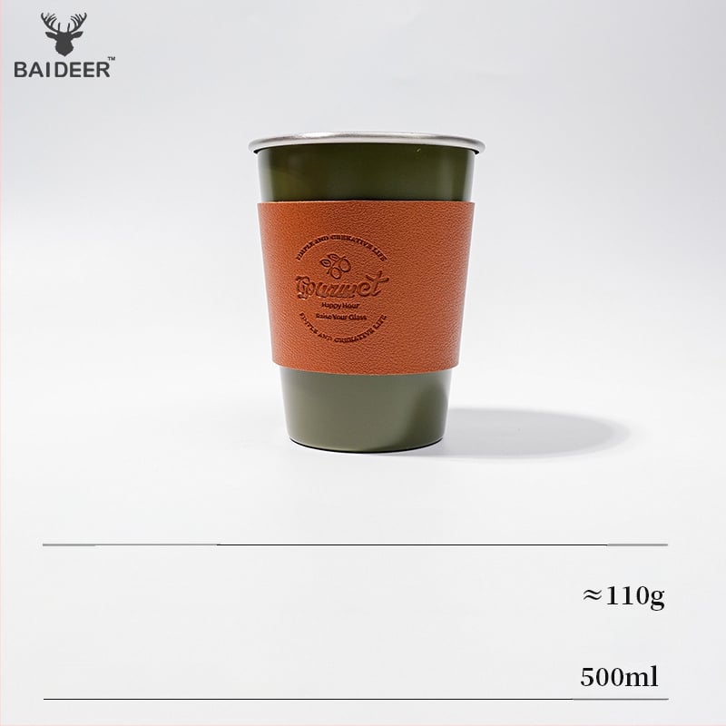 Кемпинг комплект чаши за кафе от неръждаема стомана 304, портативен и ултралек, тегло 110 г, за 3–5 души, модел BL0070-B