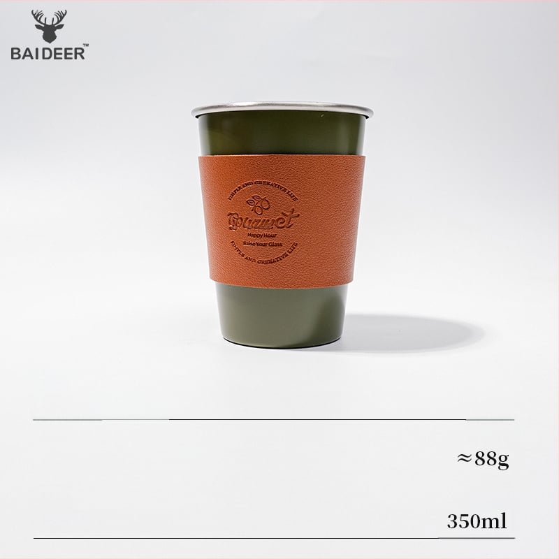 Кемпинг комплект чаши за кафе от неръждаема стомана 304, портативен и ултралек, тегло 110 г, за 3–5 души, модел BL0070-B