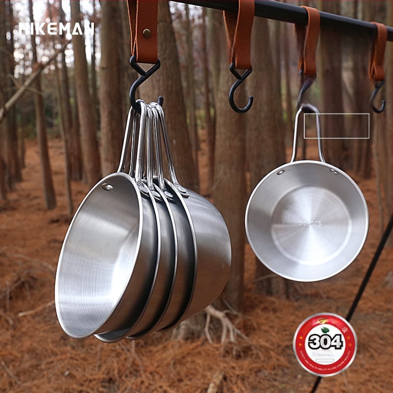 Къмпинг купа от 304 неръждаема стомана – преносима, изолационна, тегло 113–129 г, единична порция, модели LYW-400/LYW-600