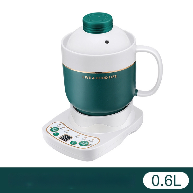 Ηλεκτρικό κεραμικό κύπελλο υγείας, θέρμανση πλαισίου, 360W, χωρητικότητα 0,6–1,0 L, προστασία από υπερθέρμανση, 1–2 μερίδες