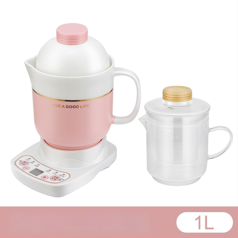 Ηλεκτρικό κεραμικό κύπελλο υγείας, θέρμανση πλαισίου, 360W, χωρητικότητα 0,6–1,0 L, προστασία από υπερθέρμανση, 1–2 μερίδες