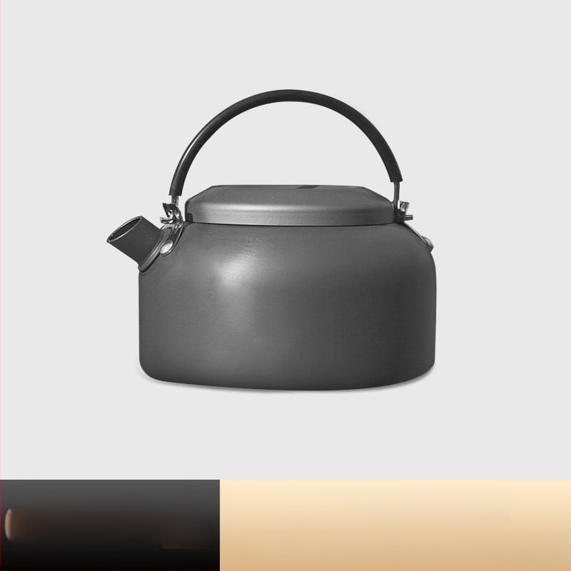 Портативен къмпинг комплект съдове за готвене, алуминиева сплав, за 3–5 човека, многофункционален (пържене/варене), възможност за печат на лого