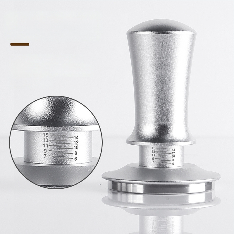 Ταμπερ για εσπρέσο από ανοξείδωτο ατσάλι με ρυθμιζόμενη κλίμακα, βάρος 350 g