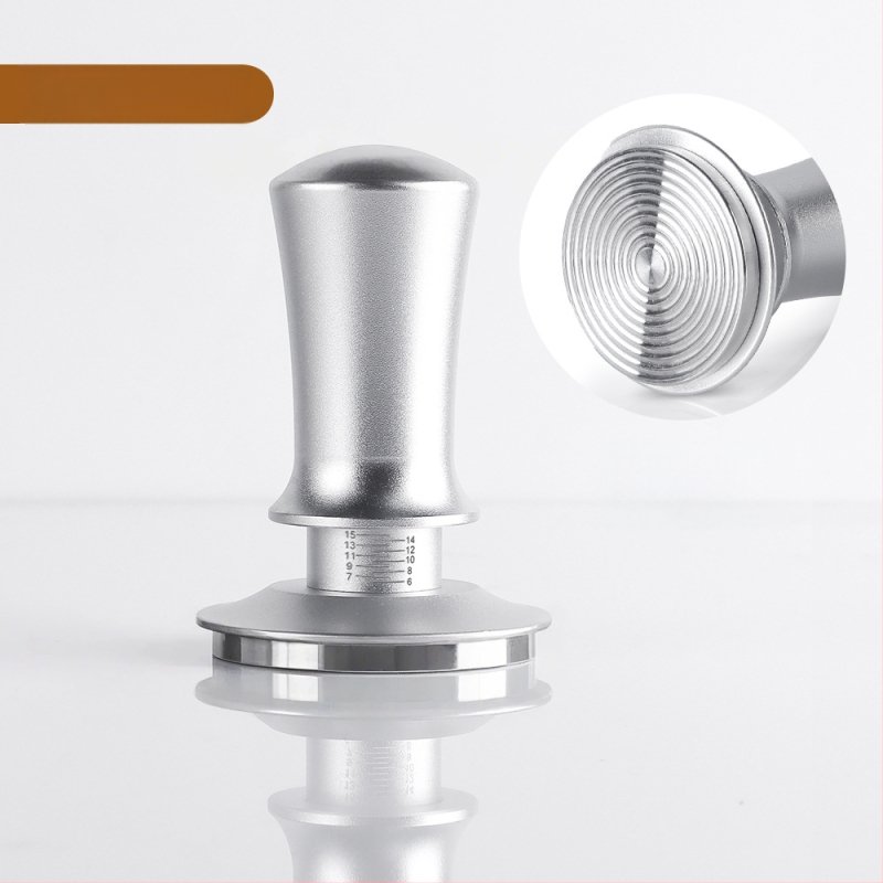 Ταμπερ για εσπρέσο από ανοξείδωτο ατσάλι με ρυθμιζόμενη κλίμακα, βάρος 350 g