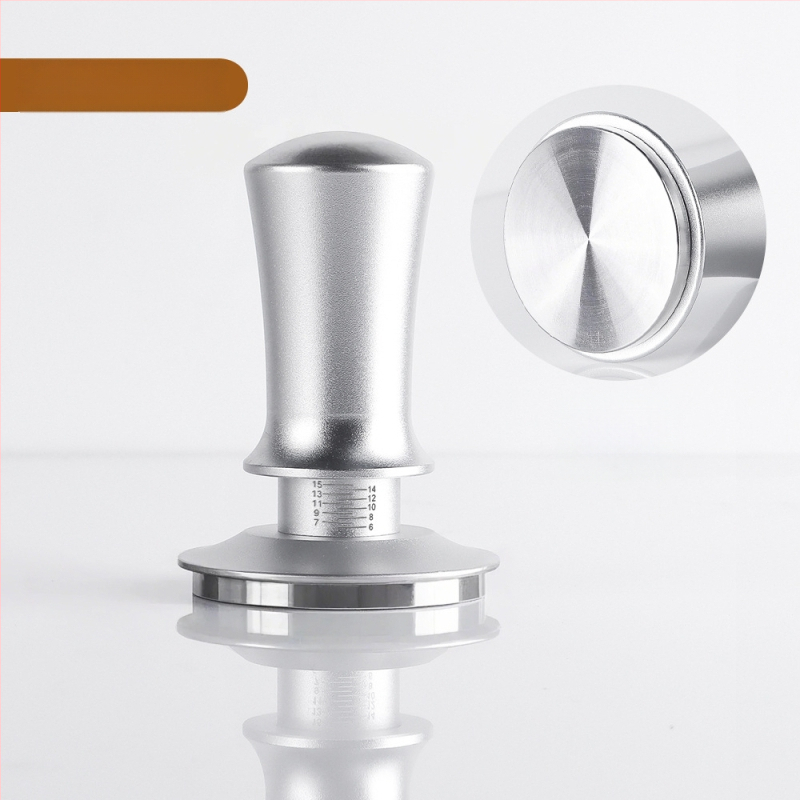 Ταμπερ για εσπρέσο από ανοξείδωτο ατσάλι με ρυθμιζόμενη κλίμακα, βάρος 350 g