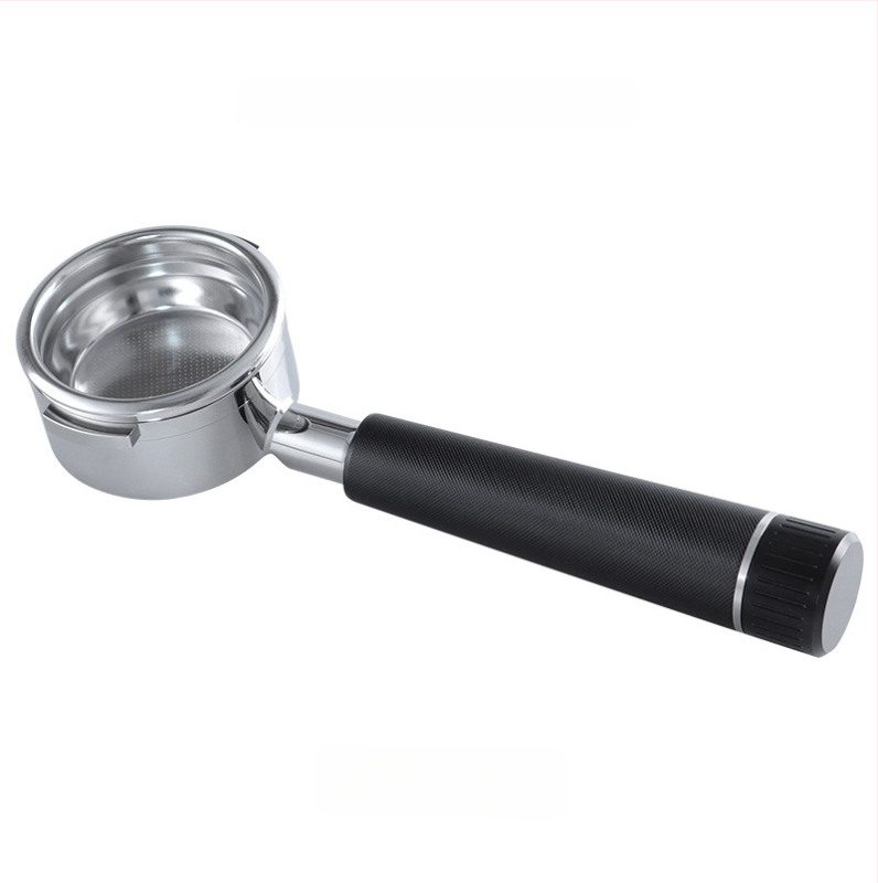 KLAM λαβή πορταφίλτρου χωρίς κάτω για μηχανές καφέ, σώμα από ανοξείδωτο χάλυβα 304, διπλό αυτί, μοντέρνο μινιμαλιστικό στυλ