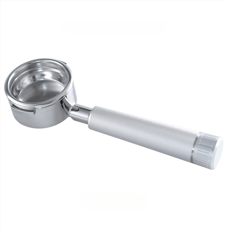 KLAM λαβή πορταφίλτρου χωρίς κάτω για μηχανές καφέ, σώμα από ανοξείδωτο χάλυβα 304, διπλό αυτί, μοντέρνο μινιμαλιστικό στυλ