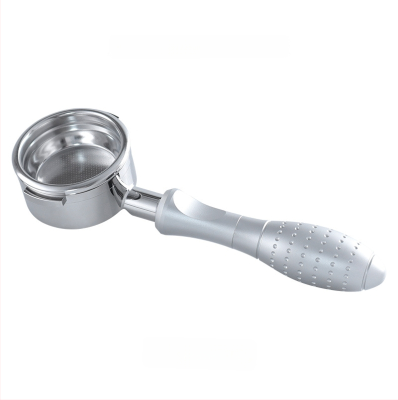 KLAM λαβή πορταφίλτρου χωρίς κάτω για μηχανές καφέ, σώμα από ανοξείδωτο χάλυβα 304, διπλό αυτί, μοντέρνο μινιμαλιστικό στυλ