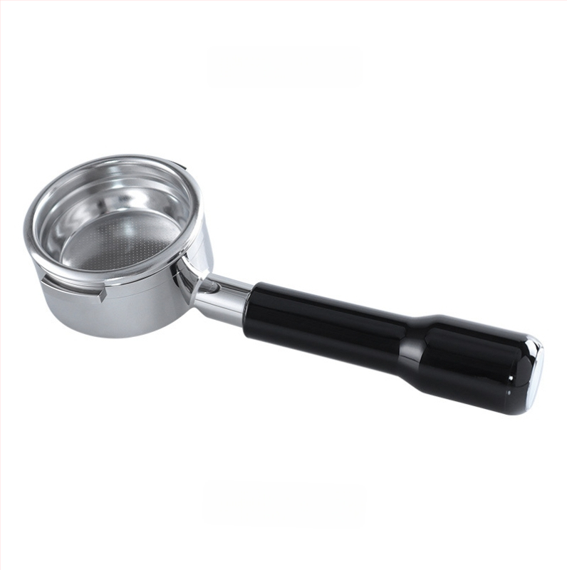 KLAM λαβή πορταφίλτρου χωρίς κάτω για μηχανές καφέ, σώμα από ανοξείδωτο χάλυβα 304, διπλό αυτί, μοντέρνο μινιμαλιστικό στυλ