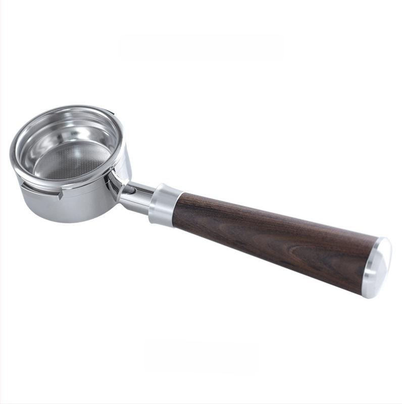 KLAM λαβή πορταφίλτρου χωρίς κάτω για μηχανές καφέ, σώμα από ανοξείδωτο χάλυβα 304, διπλό αυτί, μοντέρνο μινιμαλιστικό στυλ