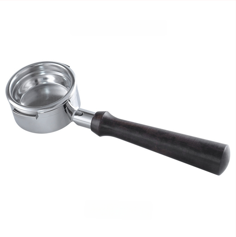 KLAM λαβή πορταφίλτρου χωρίς κάτω για μηχανές καφέ, σώμα από ανοξείδωτο χάλυβα 304, διπλό αυτί, μοντέρνο μινιμαλιστικό στυλ