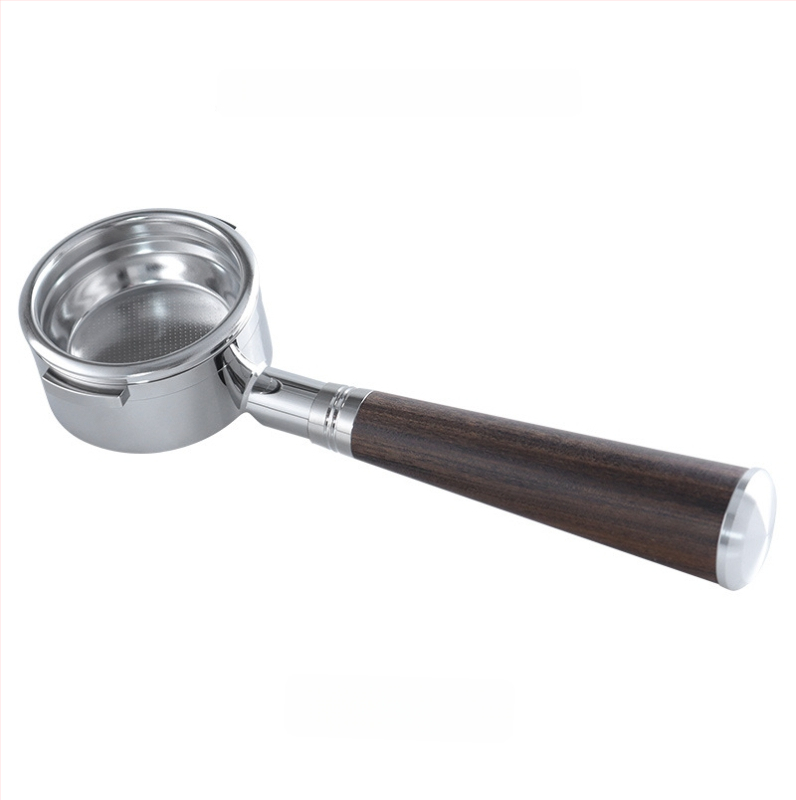 KLAM λαβή πορταφίλτρου χωρίς κάτω για μηχανές καφέ, σώμα από ανοξείδωτο χάλυβα 304, διπλό αυτί, μοντέρνο μινιμαλιστικό στυλ