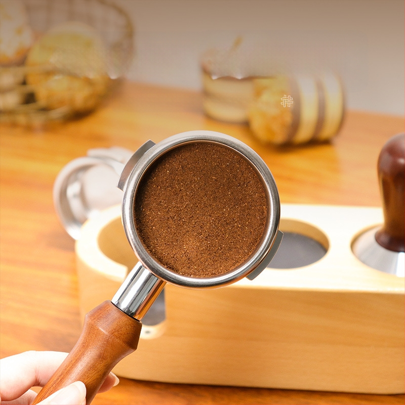 KLAM λαβή πορταφίλτρου χωρίς κάτω για μηχανές καφέ, σώμα από ανοξείδωτο χάλυβα 304, διπλό αυτί, μοντέρνο μινιμαλιστικό στυλ