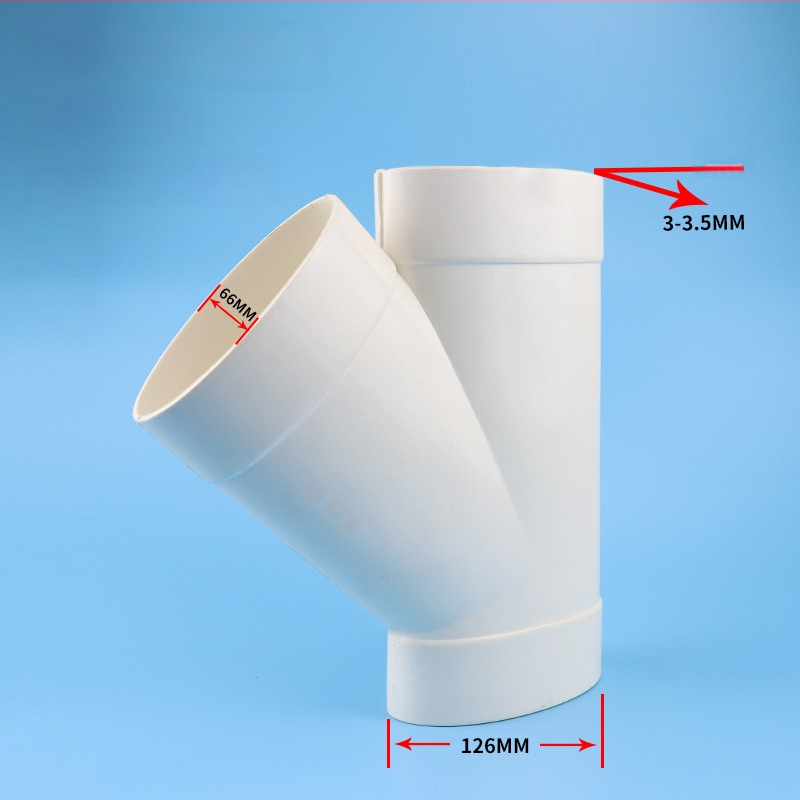 PVC cijevni spojni dijelovi 110: koljeno, T-spoj i ravni spoj; promjer 110 mm, debljina stijenke 3 mm, klasa A, brend Shendiao