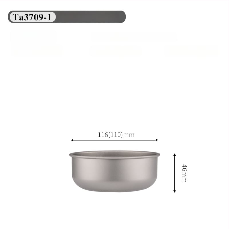 Комплект титанови купи за хранене, портативен и ултралек, модел TA3709, тегло 120 g, за 1 човек