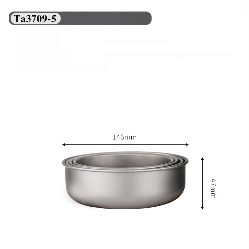 Комплект титанови купи за хранене, портативен и ултралек, модел TA3709, тегло 120 g, за 1 човек