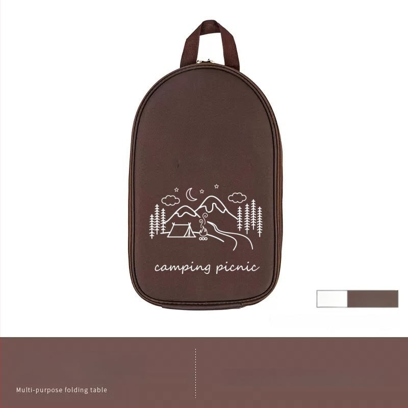 Преносим комплект за къмпинг кухненски прибори от неръждаема стомана – многофункционален комплект съдове с нож, вилица и лъжица и чанта за подправки