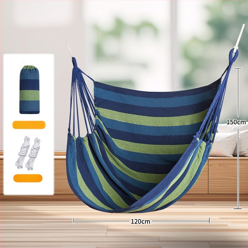 Vászon felületű függőágy, rögzítés nélkül, teherbírás 150 kg, súly 2 kg, testre szabható.