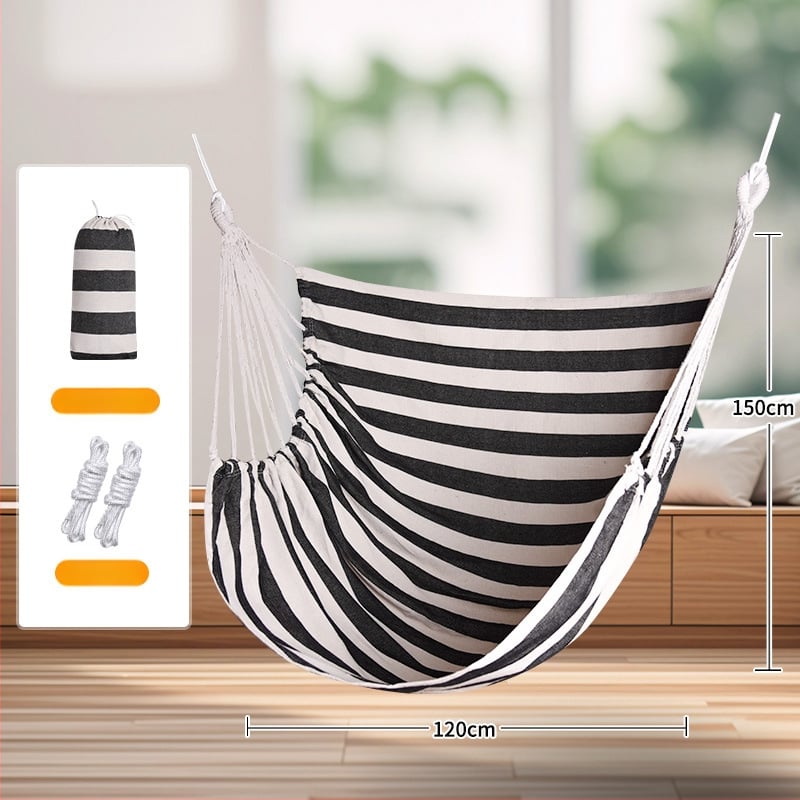 Vászon felületű függőágy, rögzítés nélkül, teherbírás 150 kg, súly 2 kg, testre szabható.