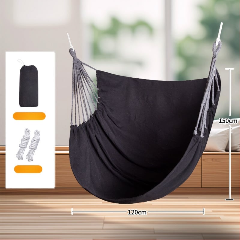 Vászon felületű függőágy, rögzítés nélkül, teherbírás 150 kg, súly 2 kg, testre szabható.