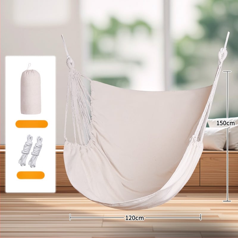 Vászon felületű függőágy, rögzítés nélkül, teherbírás 150 kg, súly 2 kg, testre szabható.