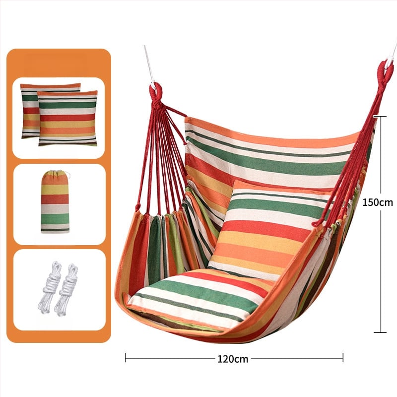 Vászon felületű függőágy, rögzítés nélkül, teherbírás 150 kg, súly 2 kg, testre szabható.