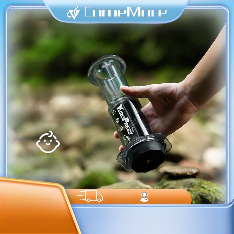 ComeMore Χειροκίνητη Καφετιέρα με Tritan σώμα, πίεση-ενισχυμένη, φορητή για εξωτερική παρασκευή