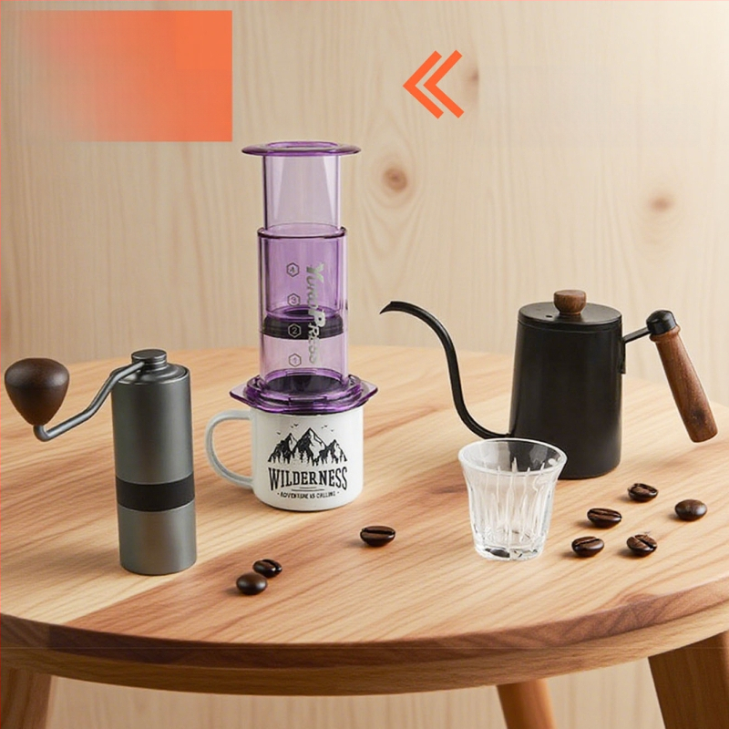 ComeMore Χειροκίνητη Καφετιέρα με Tritan σώμα, πίεση-ενισχυμένη, φορητή για εξωτερική παρασκευή