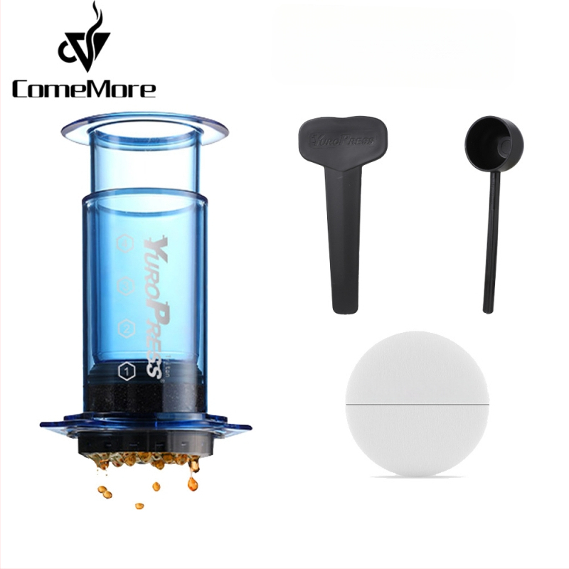 ComeMore Χειροκίνητη Καφετιέρα με Tritan σώμα, πίεση-ενισχυμένη, φορητή για εξωτερική παρασκευή