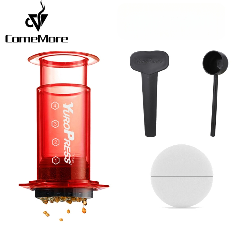 ComeMore Χειροκίνητη Καφετιέρα με Tritan σώμα, πίεση-ενισχυμένη, φορητή για εξωτερική παρασκευή