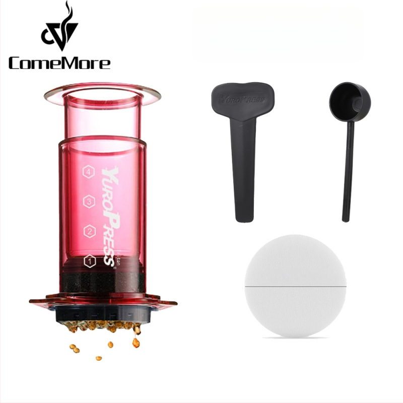 ComeMore Χειροκίνητη Καφετιέρα με Tritan σώμα, πίεση-ενισχυμένη, φορητή για εξωτερική παρασκευή