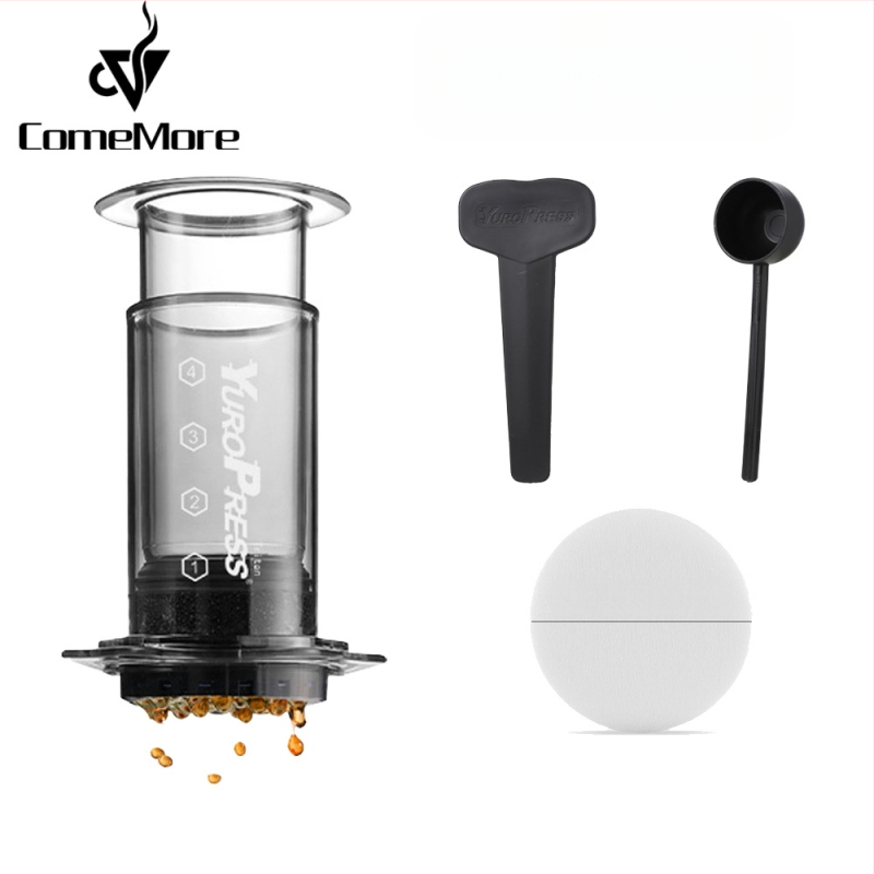 ComeMore Χειροκίνητη Καφετιέρα με Tritan σώμα, πίεση-ενισχυμένη, φορητή για εξωτερική παρασκευή