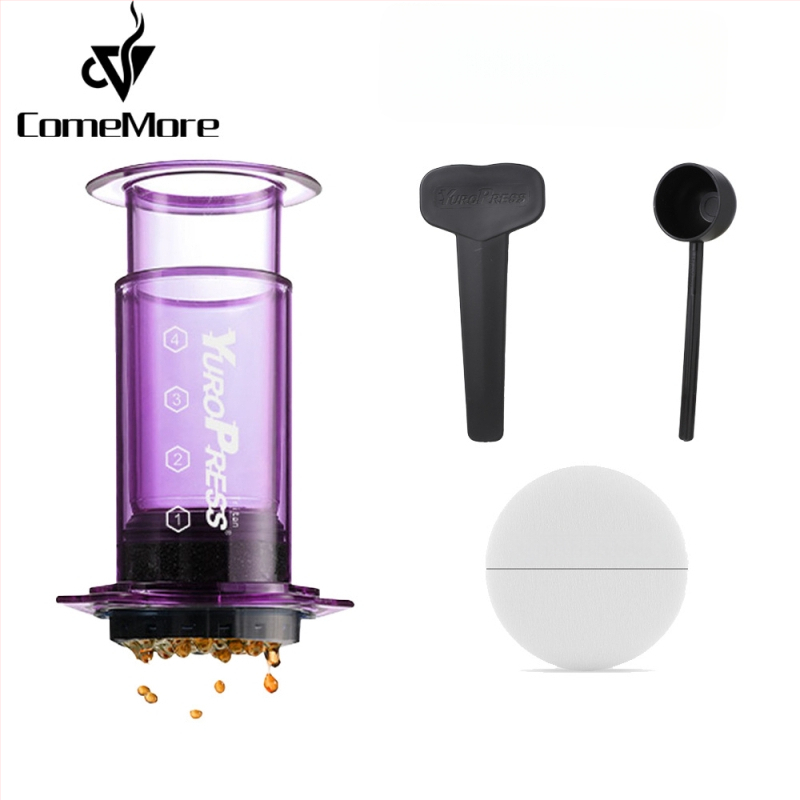 ComeMore Χειροκίνητη Καφετιέρα με Tritan σώμα, πίεση-ενισχυμένη, φορητή για εξωτερική παρασκευή