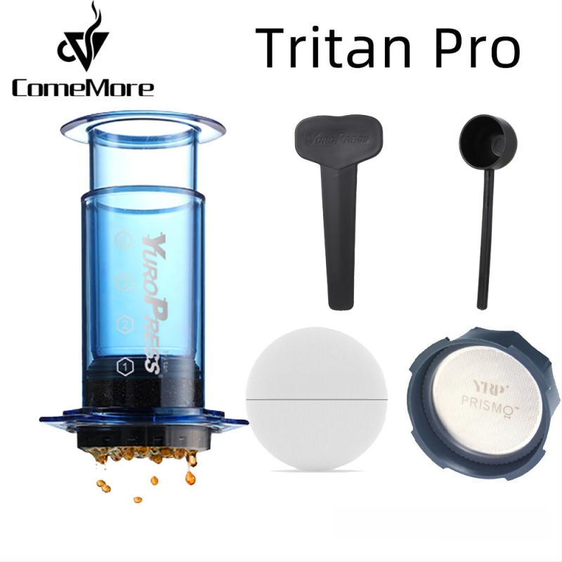 ComeMore Χειροκίνητη Καφετιέρα με Tritan σώμα, πίεση-ενισχυμένη, φορητή για εξωτερική παρασκευή