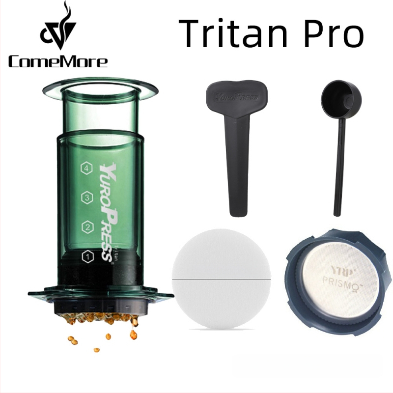 ComeMore Χειροκίνητη Καφετιέρα με Tritan σώμα, πίεση-ενισχυμένη, φορητή για εξωτερική παρασκευή